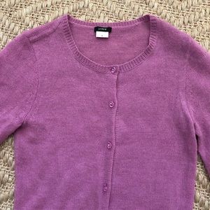 J Crew Orchid Pink Cardigan Sweater